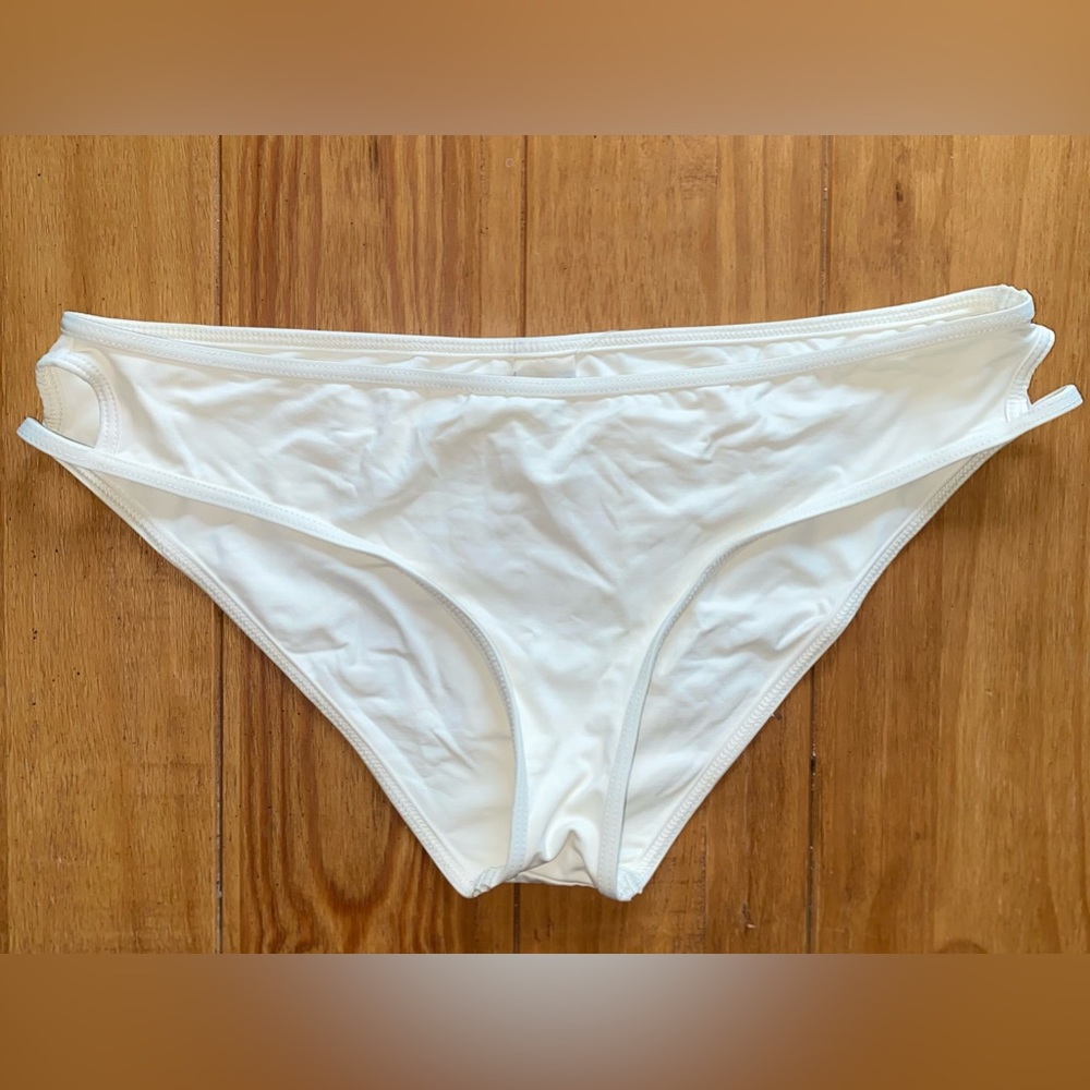 L*Space Rachael Bikini Bottoms, Cream, Large, NWT